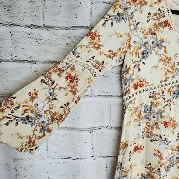 WAYF pembrook baby doll boho swing dress floral size large - Picture 5 of 7